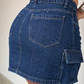 Falda Jean camuflada corta