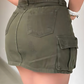Falda Jean camuflada corta