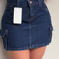 Falda Jean camuflada corta