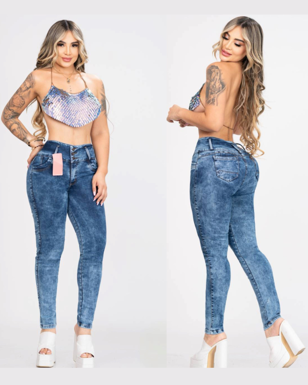 Pantalon De Jean 3 botones  Skinny