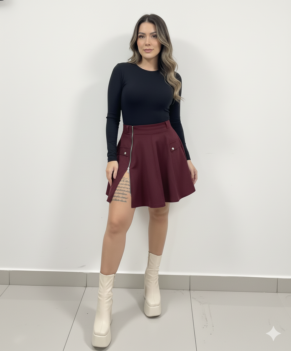 falda corta cremallera