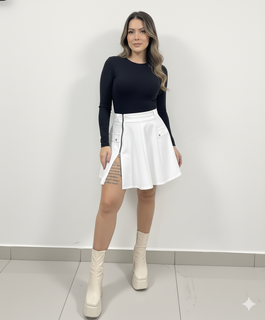 falda corta cremallera