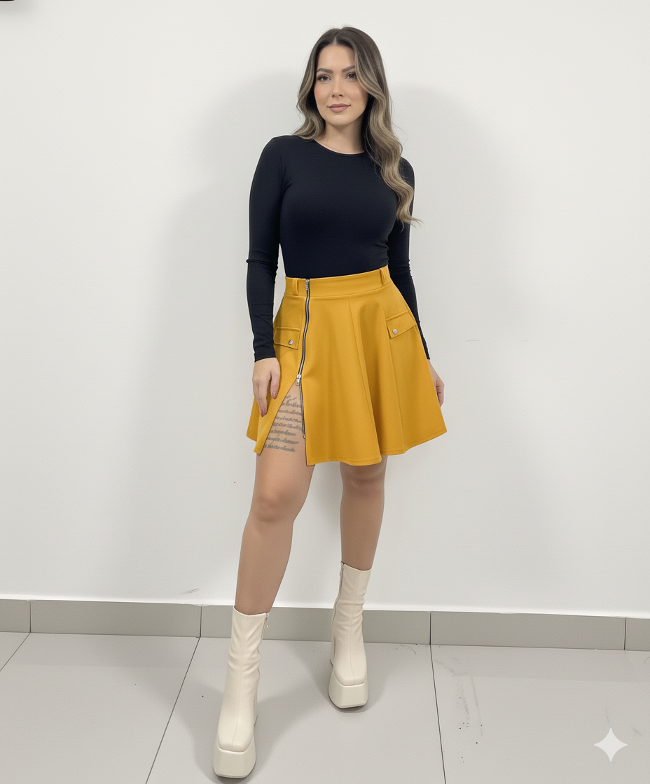 falda corta cremallera