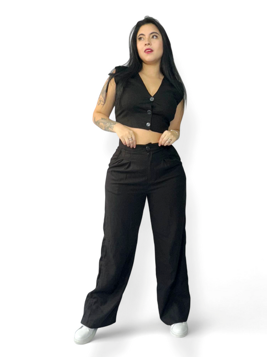 Conjunto Pantalon Bota Ancha  y Chaleco