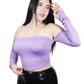 Blusa Manga Larga Cuello Bandeja Acanalada