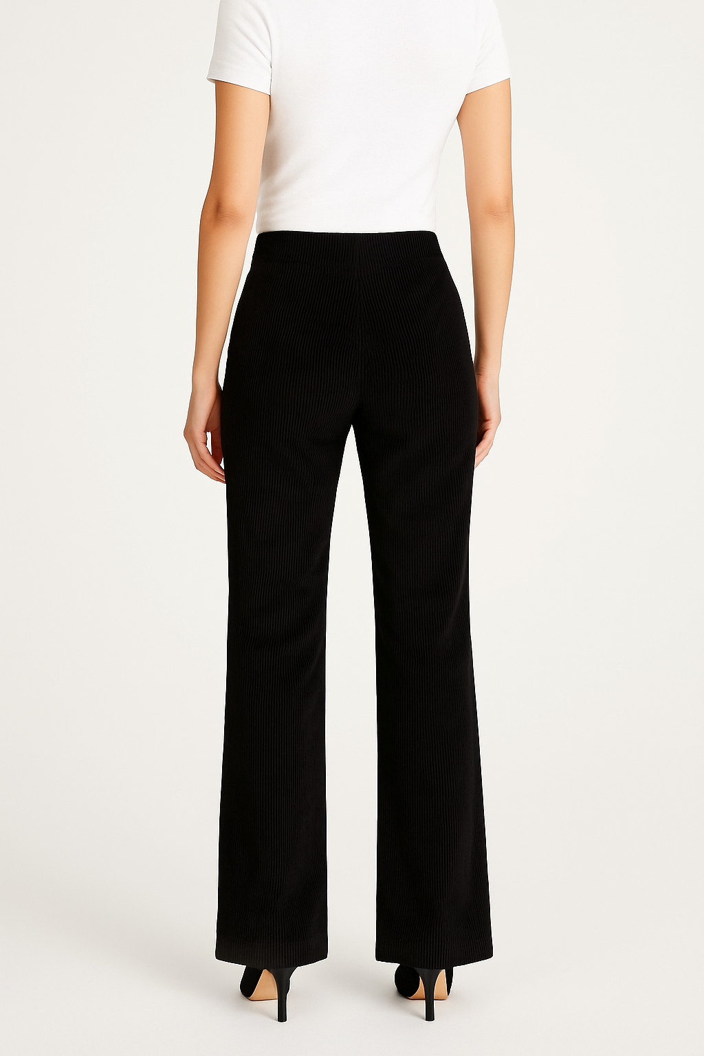Pantalon Pana bota recta  tiro alto