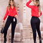 Pantalon De Skinny Jean 3 botones