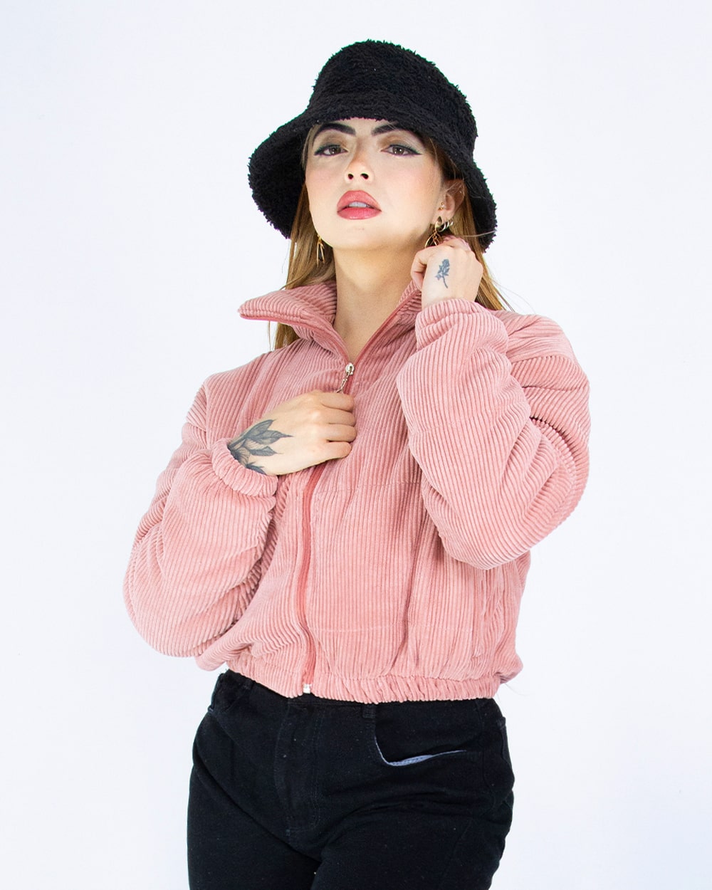 CHAQUETA OVERSIZE EN PANA