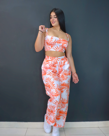 CONJUNTO PANTALON Y BLUSA ESTAMPADOS