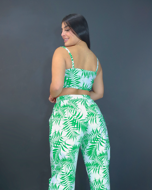 CONJUNTO PANTALON Y BLUSA ESTAMPADOS