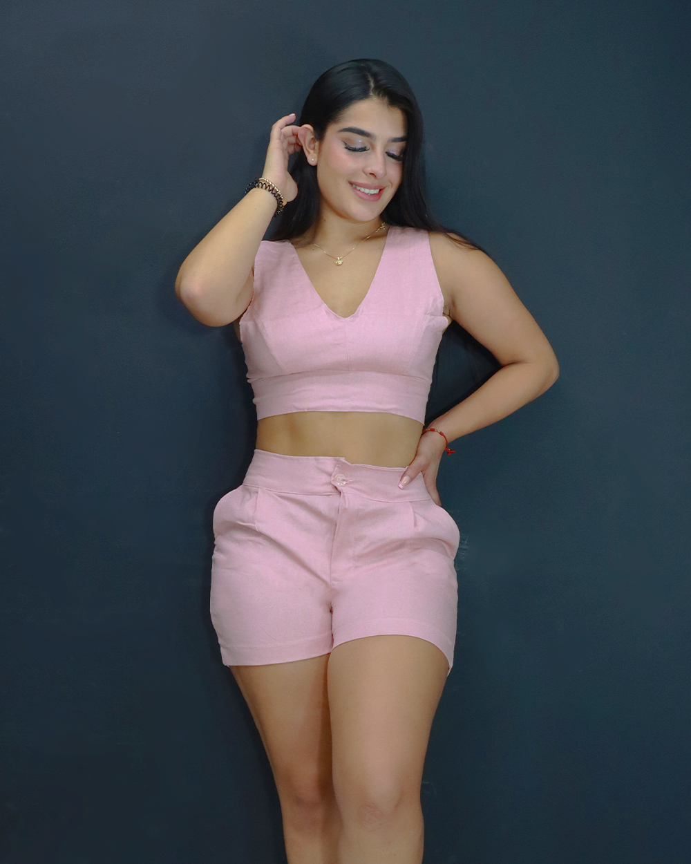 CONJUNTO SHORT Y BLUSA