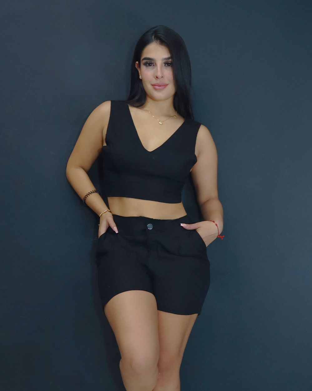 Crop Top Conjuntos Para Dama Elegantes Bogota CONJUNTO SHORT Y