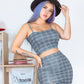 CONJUNTO FALDA CORTA Y BLUSA